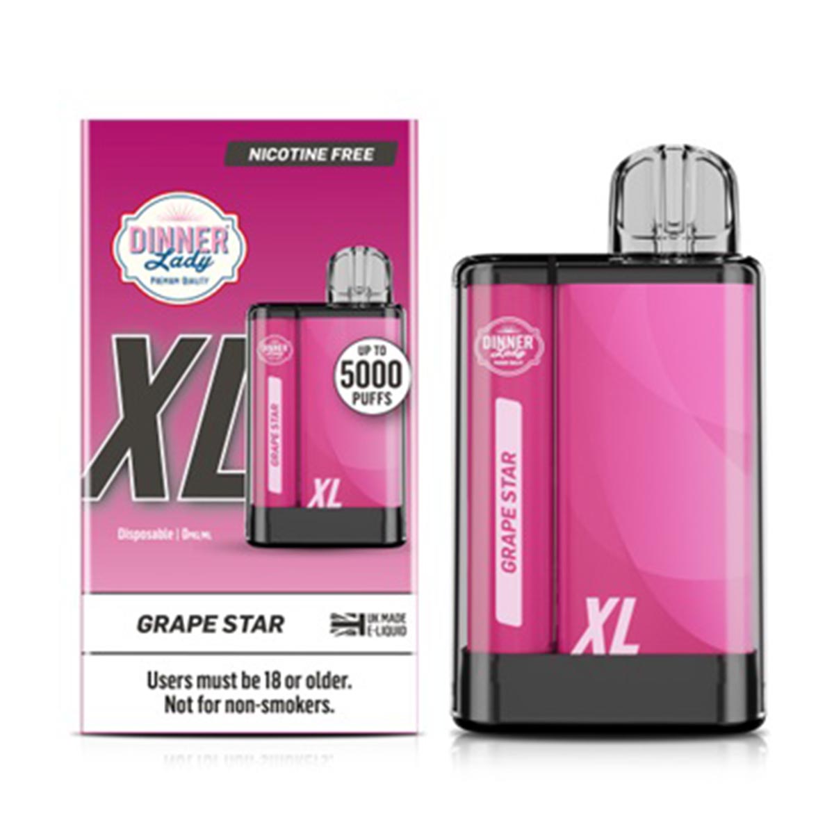 Dinner Lady Pro Xl Vapeador Grape Star Sin Nicotina 10Ml