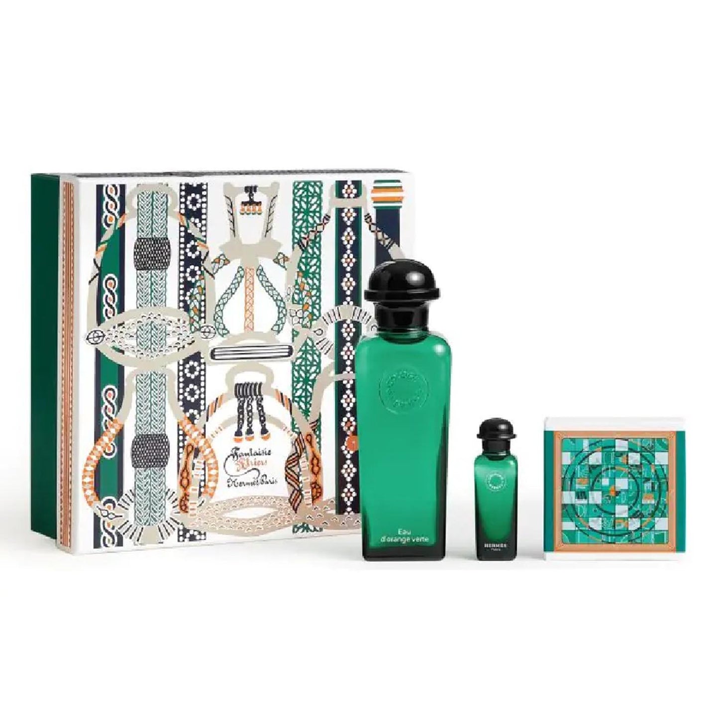 HERMES EAU D'ORANGE VERTE EAU DE COLOGNE 100ML VAPORIZADOR + MINIATURA 7 5ML + JABON 50GR