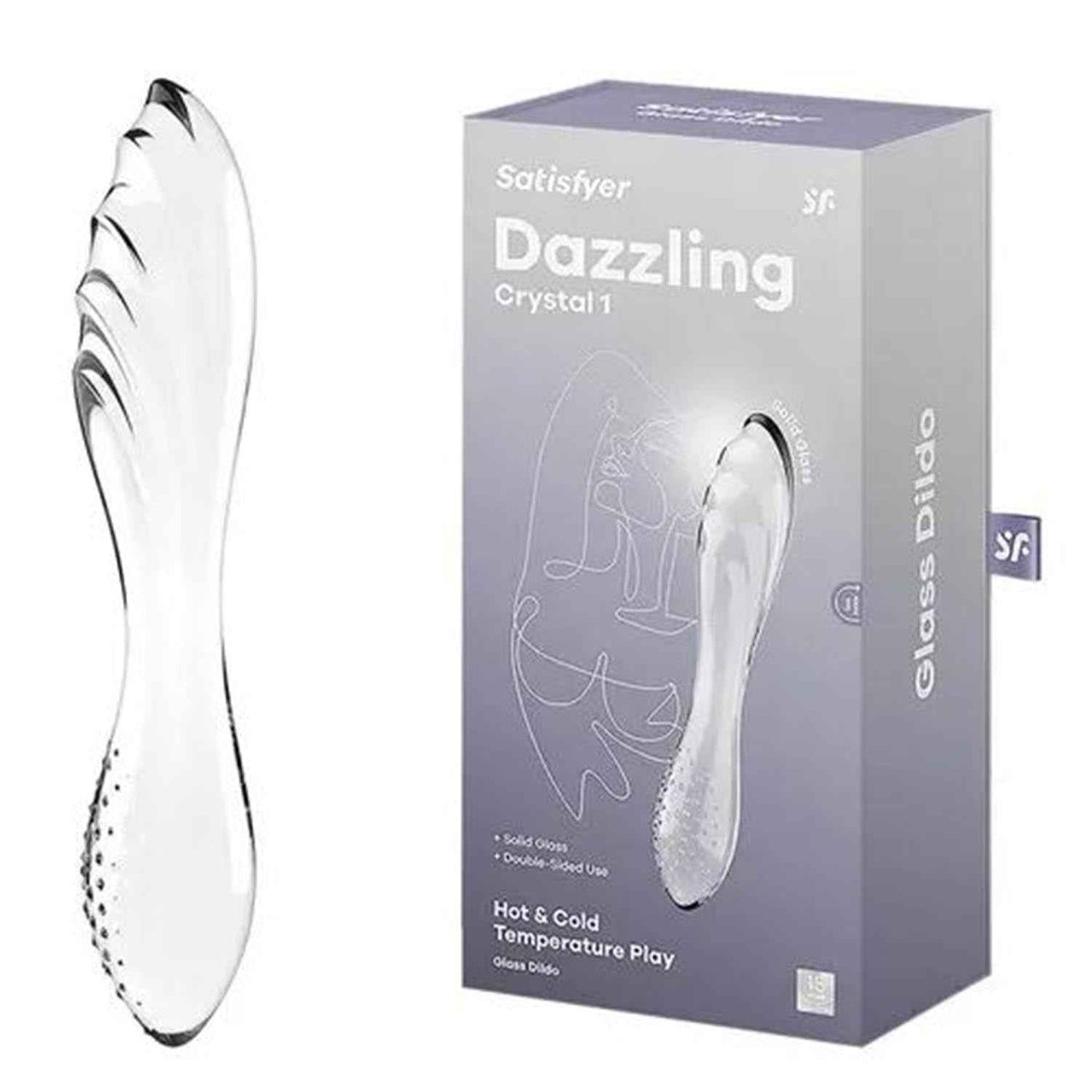 Satisfyer Dazzling Crystal Dildo Hot & Cold Temperature Play Transparente 1Un