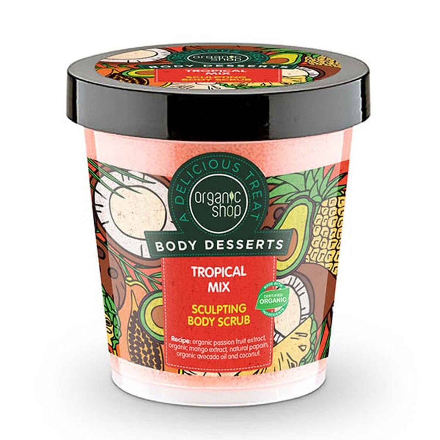 Organic Shop Body Dessers Exfoliante Corporal Tropical Mix 450Ml