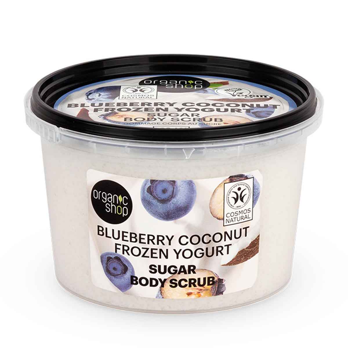 Organic Shop Blueberry Coconut Frozen Yogurt Exfoliante Corporal Azucar 250Ml