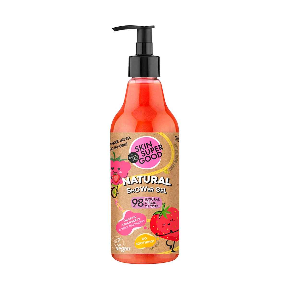 Skin Super Good Natural Organic Fresa Gel De Baño Con Difusor 500Ml