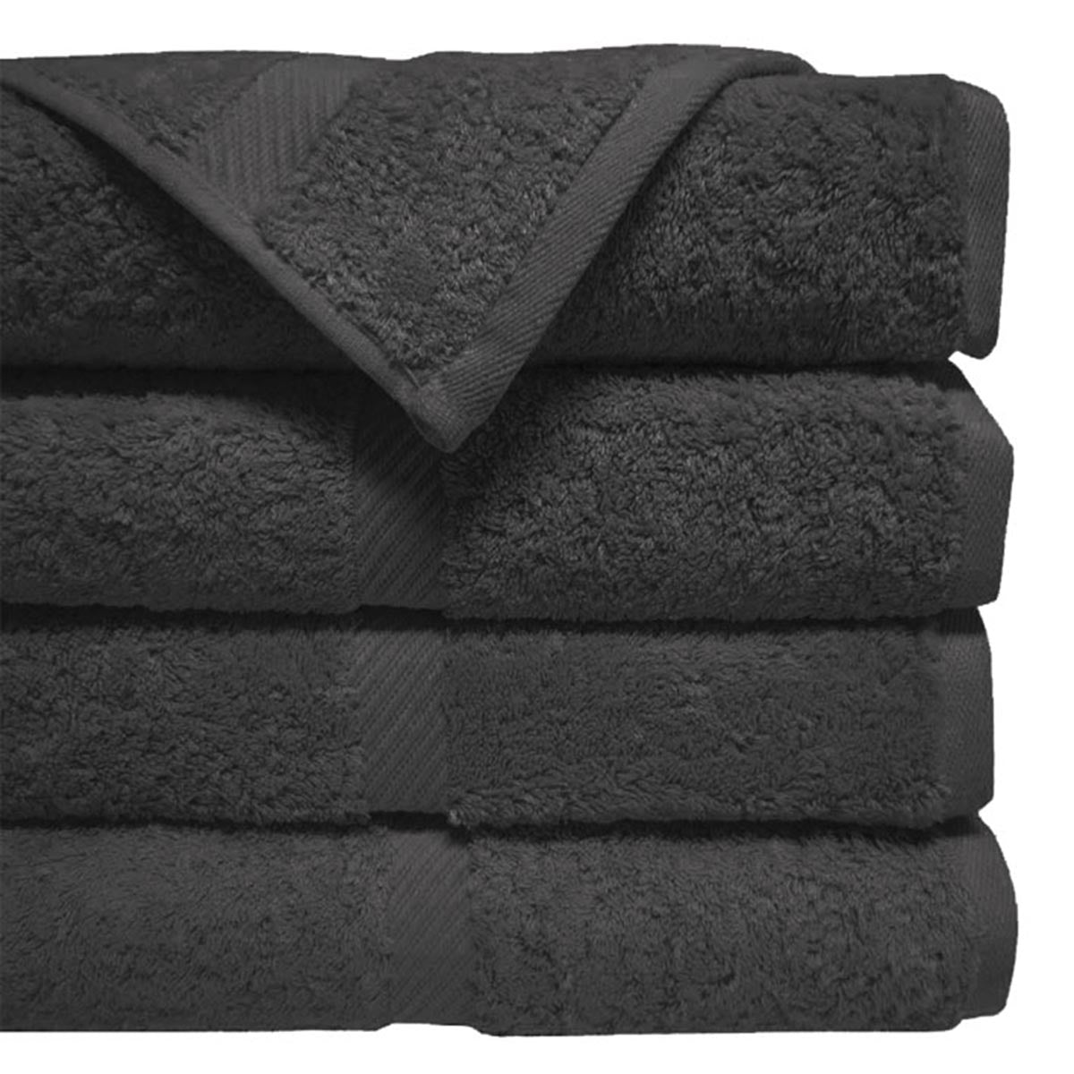 Eurostil Algodón Toallas Negras 40X80Cm Pack 12Un