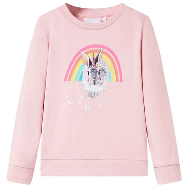 Sweatshirt para criança cor rosa-claro 92