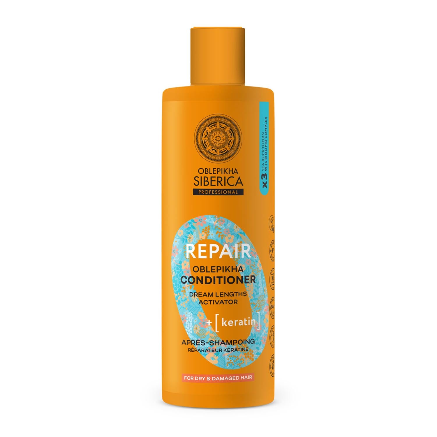 Oblepikha Repair Keratin Acondicionador Cabello Seco 400Ml