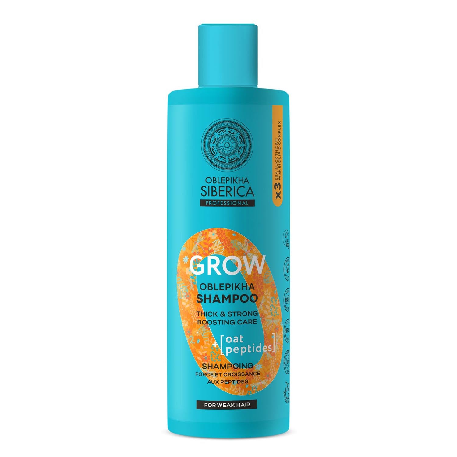Oblepikha Grow Peptides Champu Cabello Debil 400Ml