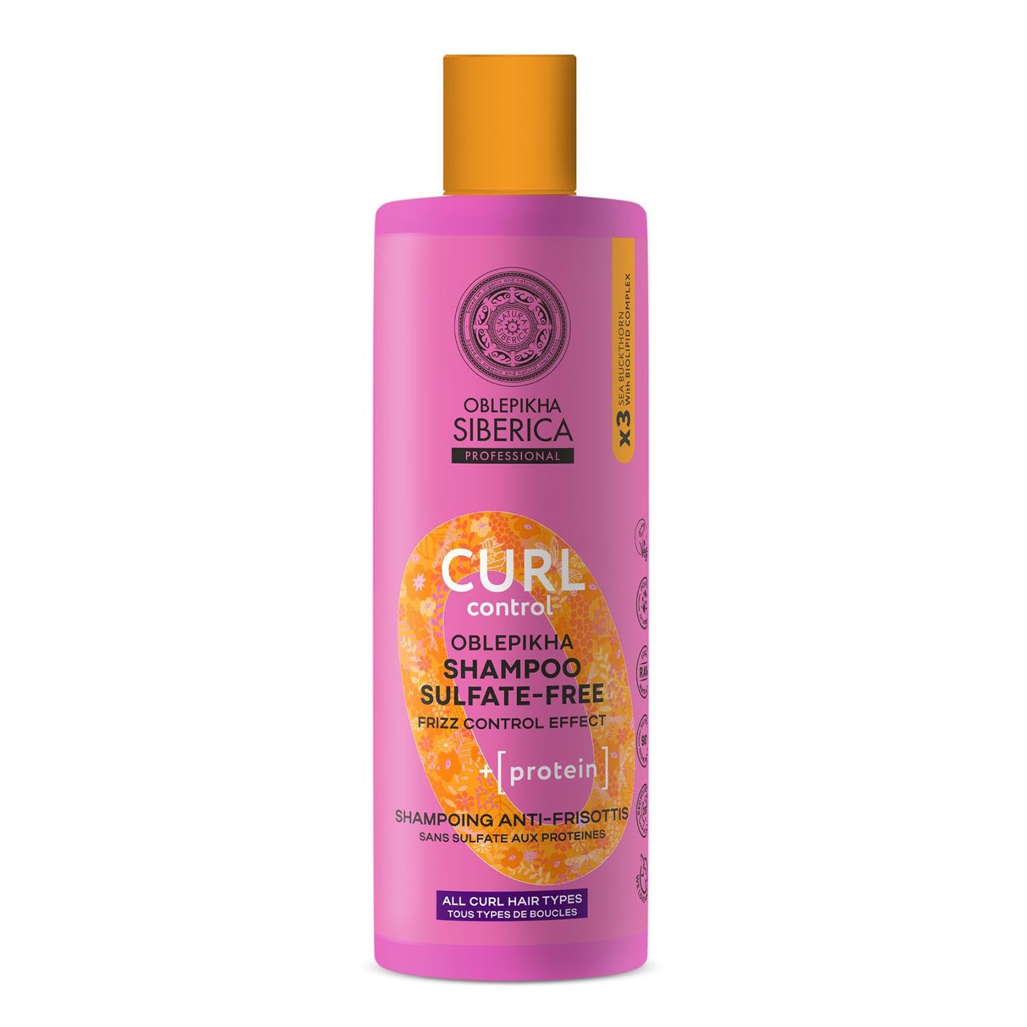 Oblepikha Curl Protein Champu Sin Sulfatos 400Ml