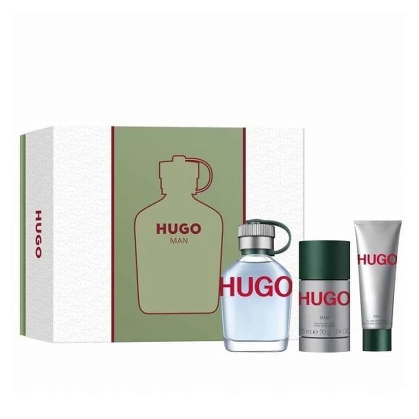 HUGO BOSS MAN EAU DE TOILETTE 125ML VAPORIZADOR + GEL DE BAÑO 50ML + DESODORANTE STICK 75ML