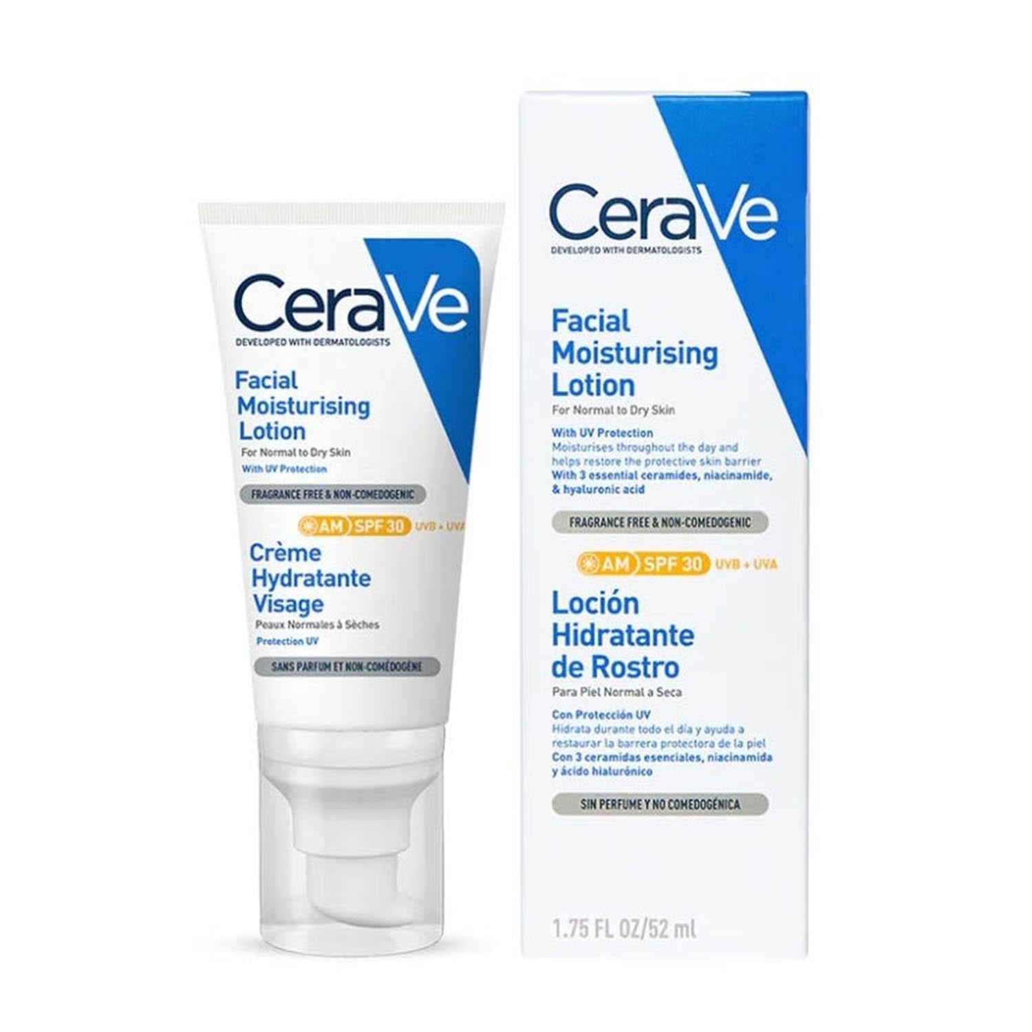 Cerave Am Spf4 Locion Facial Piel Normal A Seca 52Ml
