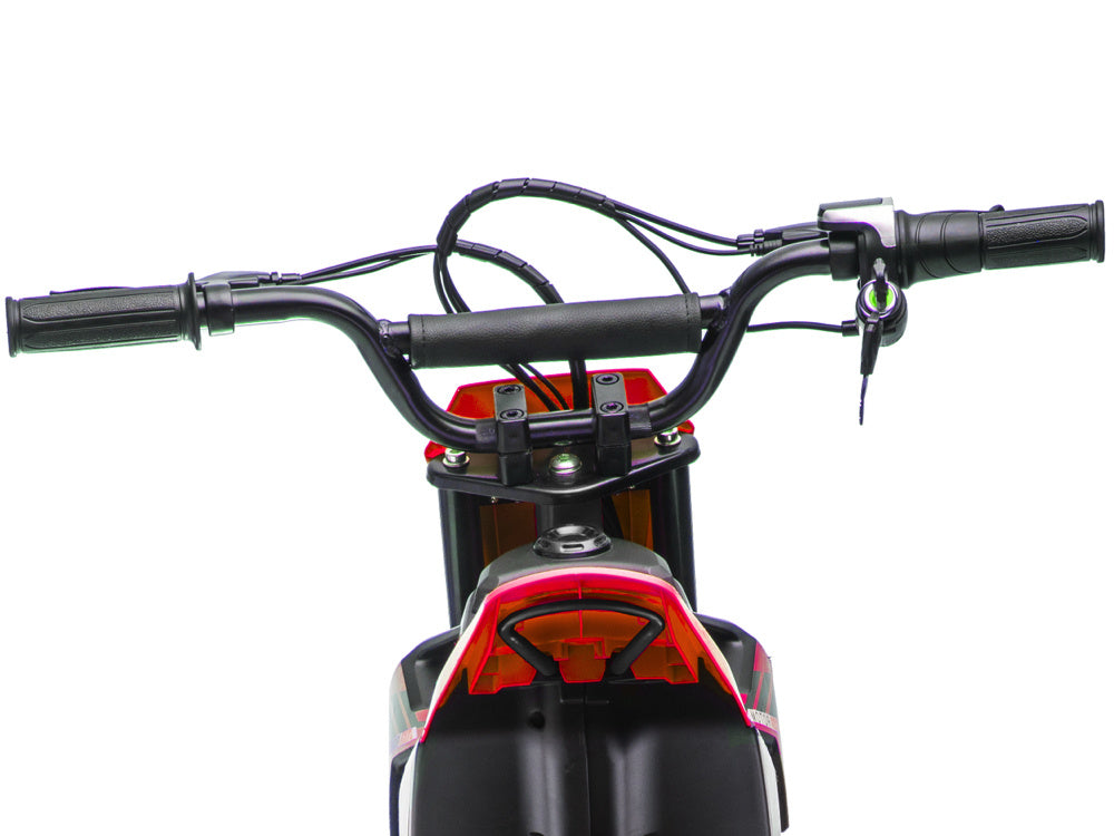 Crossmotor, 24 volt elektrische kinder motor met geveerde wielen