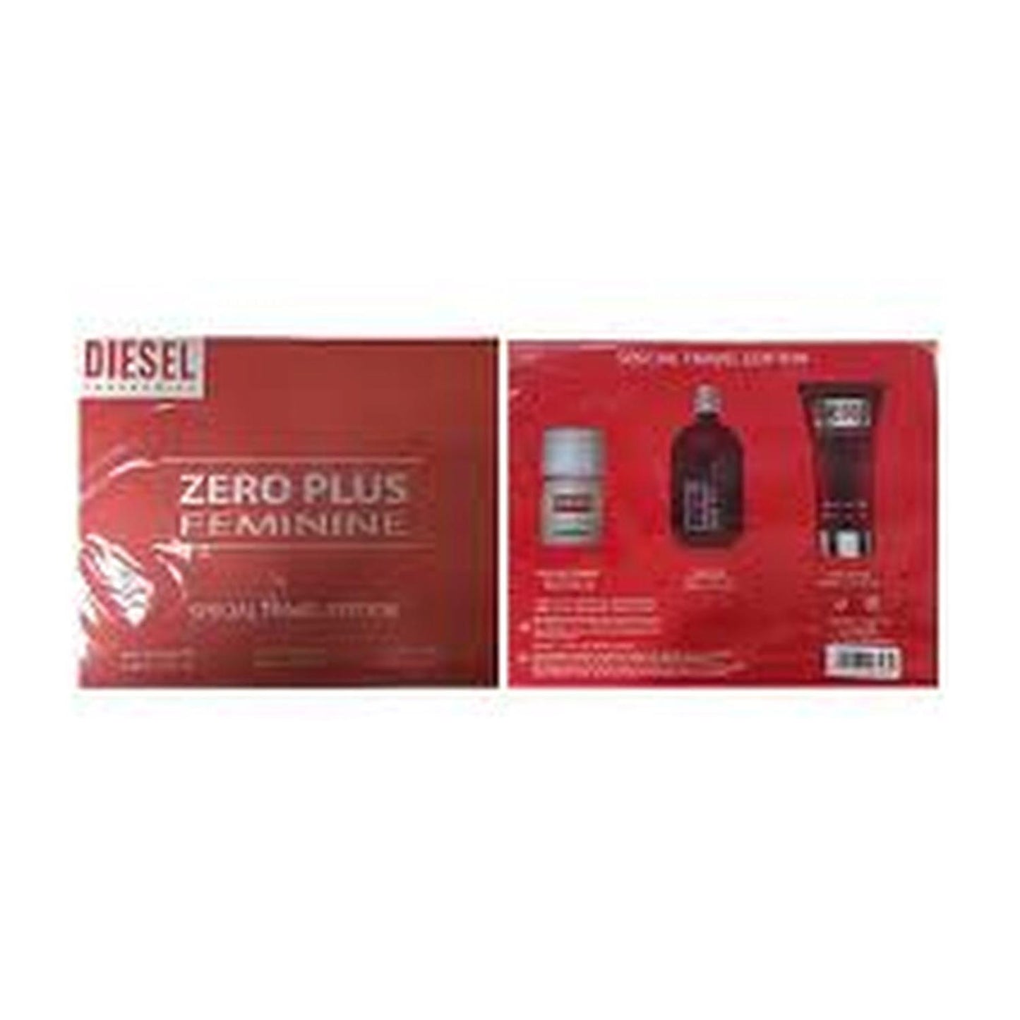 Diesel Zero Plus Feminine Eau De Toilette 75Ml + Creme Corporal Perfumada 100Ml + Eau De Toilette 30Ml Vaporizador