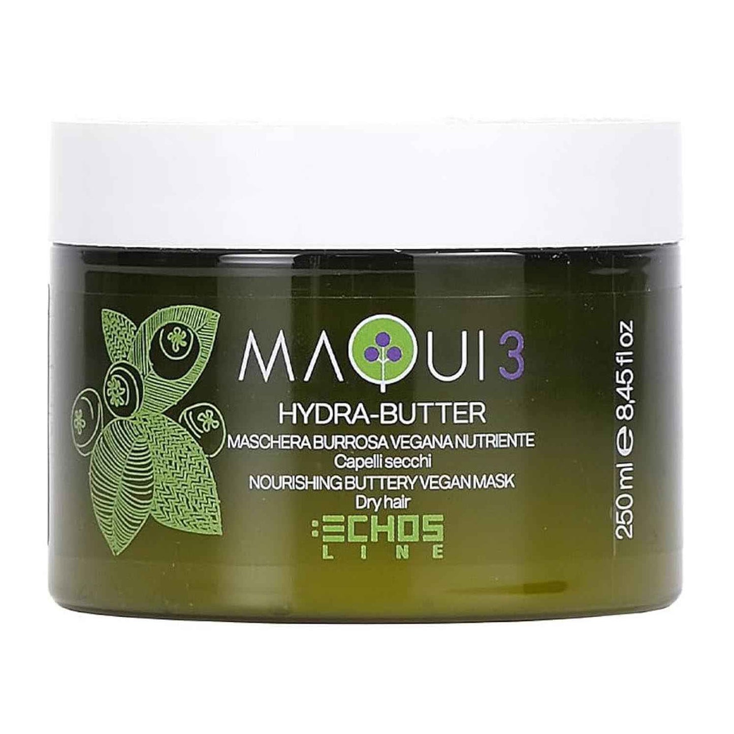 Echosline Maoui 3 Hydra-Butter Vegan Mascára Cabelo Graso 250Ml
