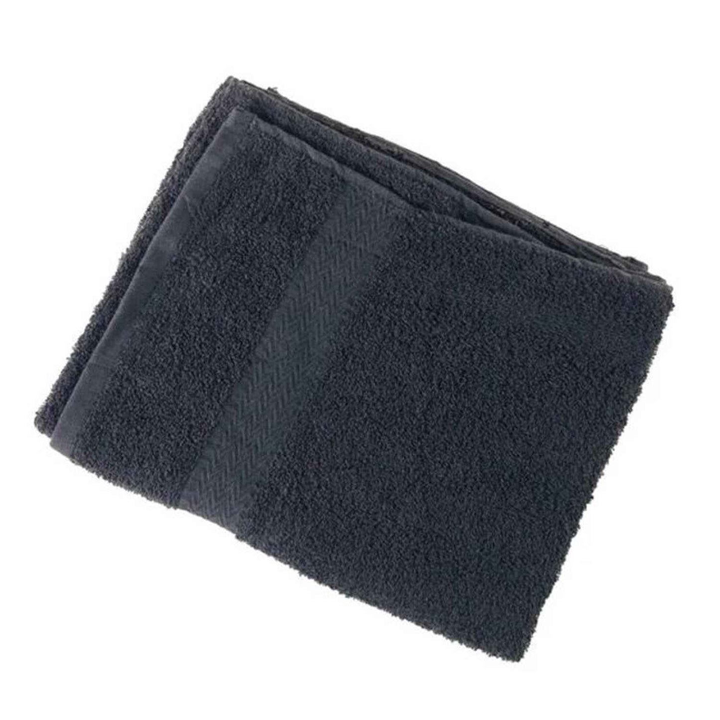 Eurostil Algodón Toallas Negras 40X80Cm Pack 12Un