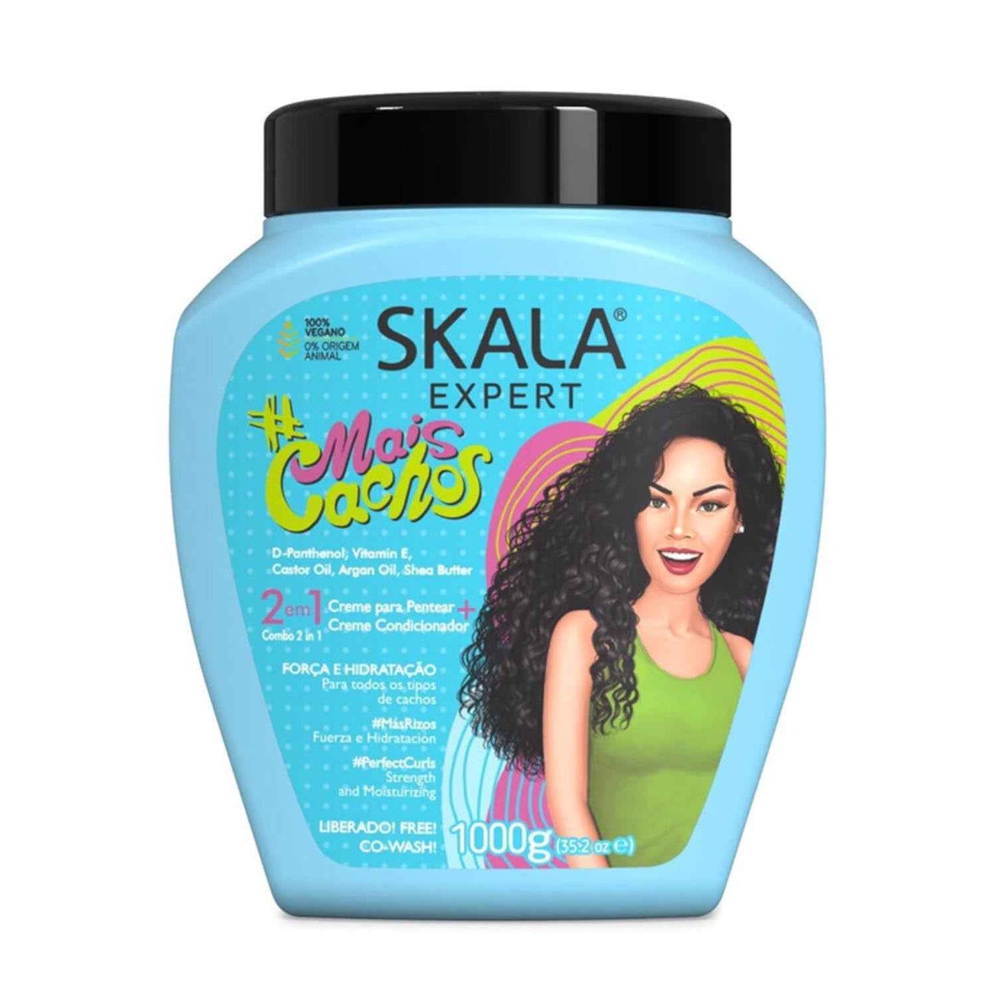 Skala Expert Mais Cachos Acondicionador 1000Ml + Creme Capilar 1000Ml