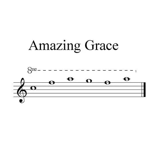 Sino dos ventos afinado com as notas de Amazing Grace