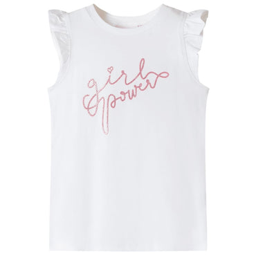 T-shirt para criança manga com folhos rosa-suave 92