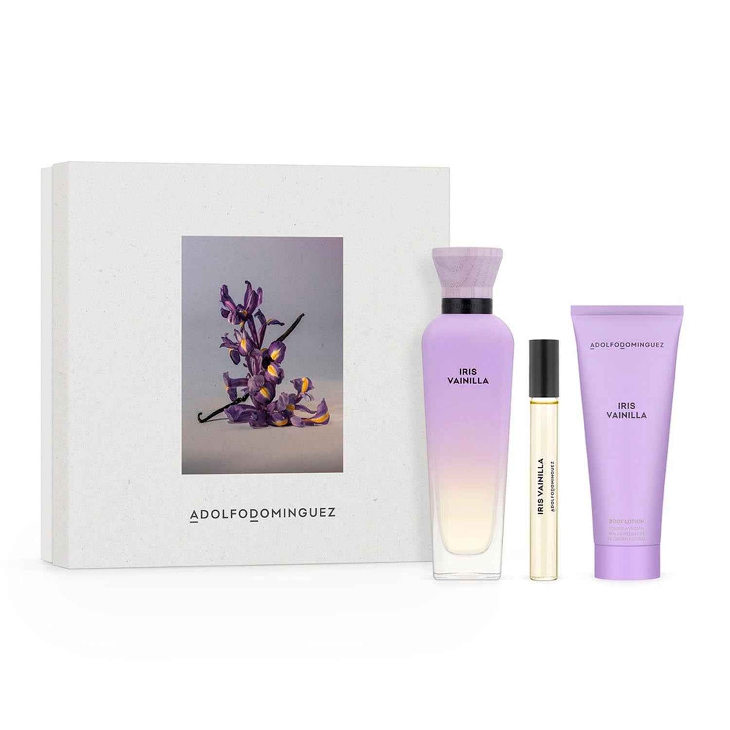 Adolfo Dominguez Iris Vainilla Eau De Parfum 120Ml Vaporizador + Locion Corporal Perfumada 1U + Vial 10Ml Vaporizador