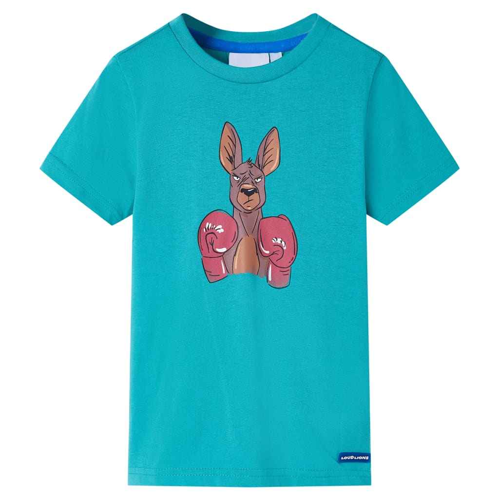T-shirt infantil com mangas curtas menta-escuro 92