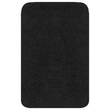 vidaXL Conjunto tapetes de casa de banho 2 pcs tecido antracite