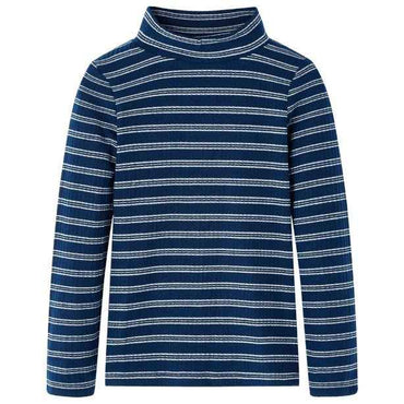T-shirt de manga comprida para criança azul-marinho 92
