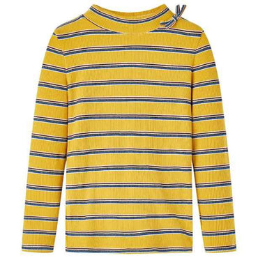 T-shirt de manga comprida para criança cor ocre 92