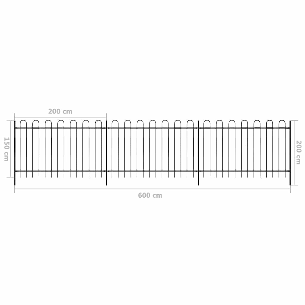 vidaXL Cerca 600 x 150 cm Aço com Revestimento em Pó