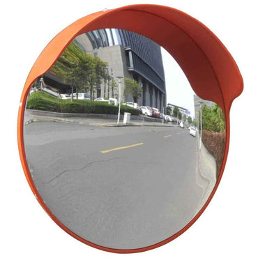 vidaXL Espelho de trânsito p/ exterior Convex 30cm plástico preto
