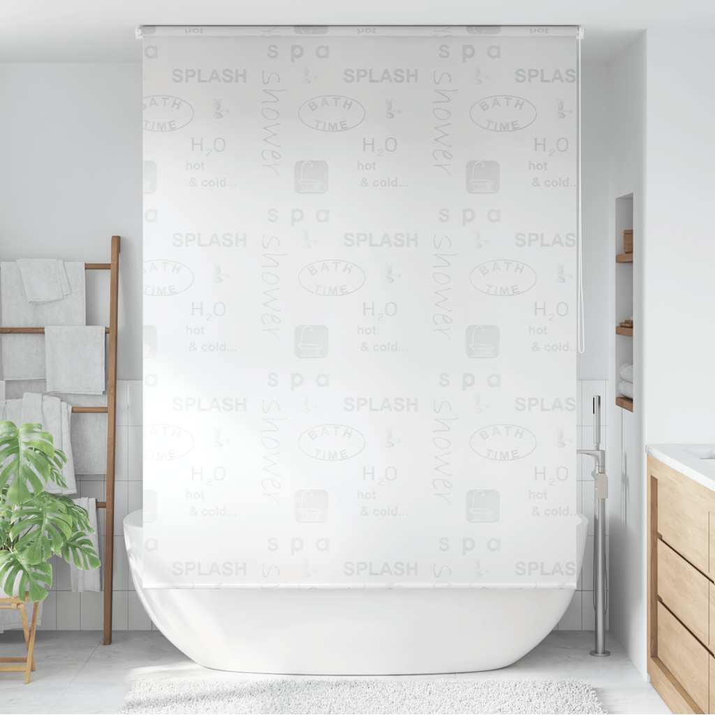 vidaXL Estore de rolo para o duche 80x240 cm branco