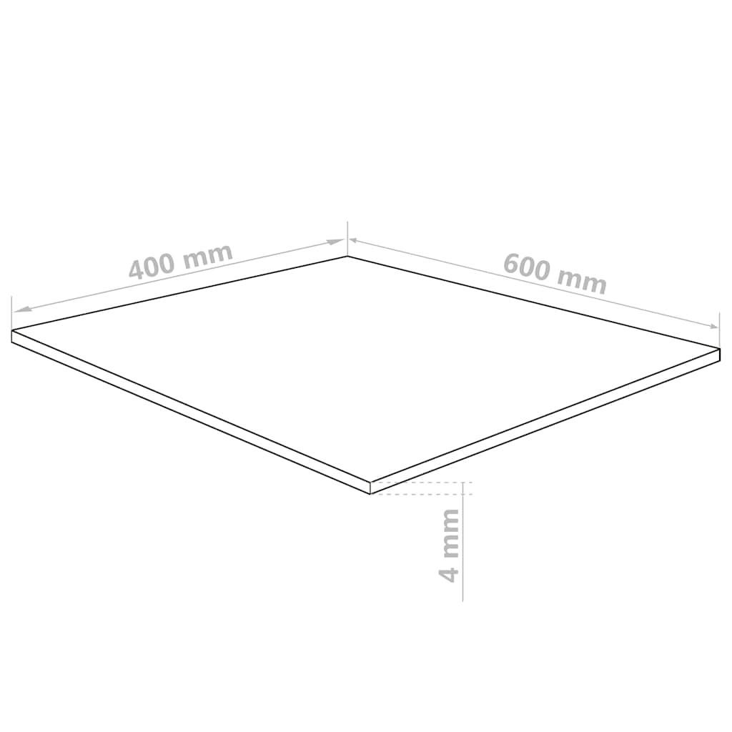 vidaXL Folhas de Vidro Acrílico Transparente 40 x 60 cm Acrílo