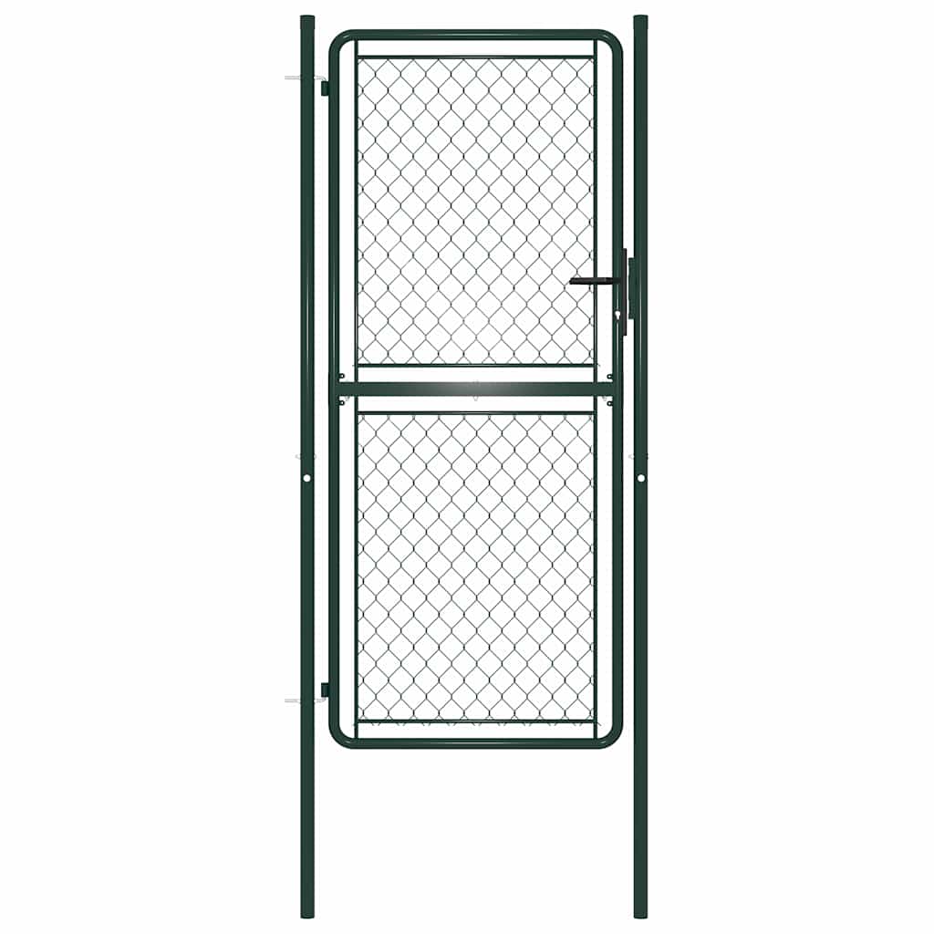 vidaXL Portão de jardim em aço 100x75 cm verde