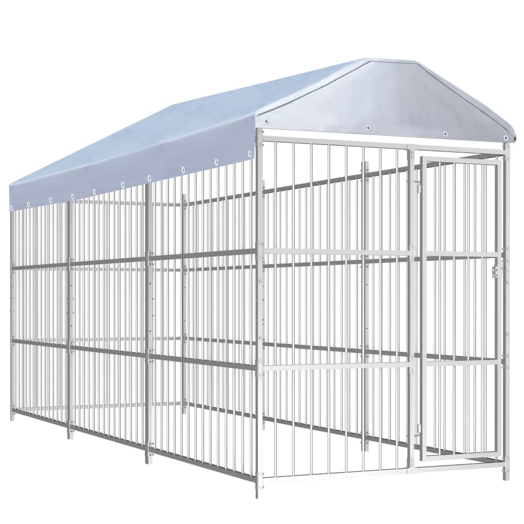 vidaXL Canil de exterior com telhado 150x150x200 cm