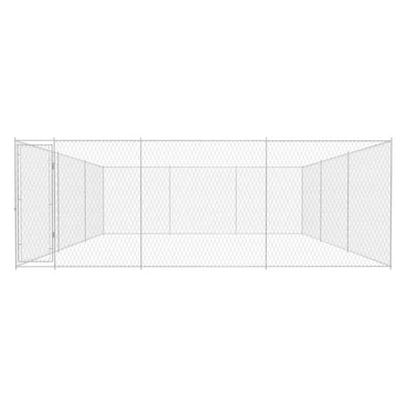 vidaXL Canil de exterior em aço galvanizado 570x570x185 cm