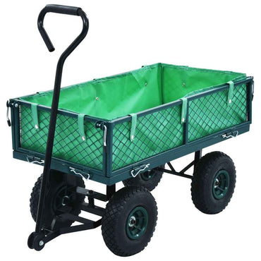 vidaXL Carrinho de mão de jardim 250 kg verde