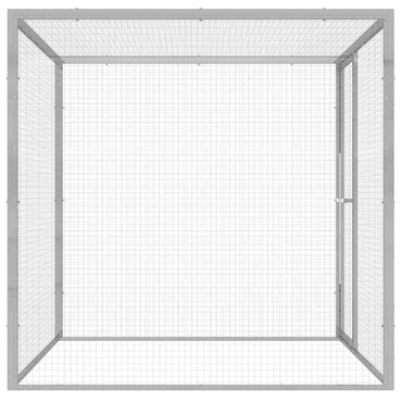 vidaXL Jaula para gatos 1,5x1,5x1,5 m aço galvanizado