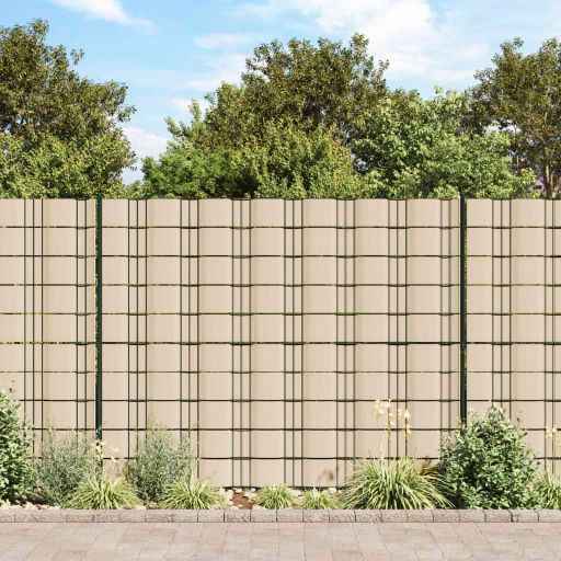 vidaXL Painel de privacidade para jardim 35x0,19 m PVC verde