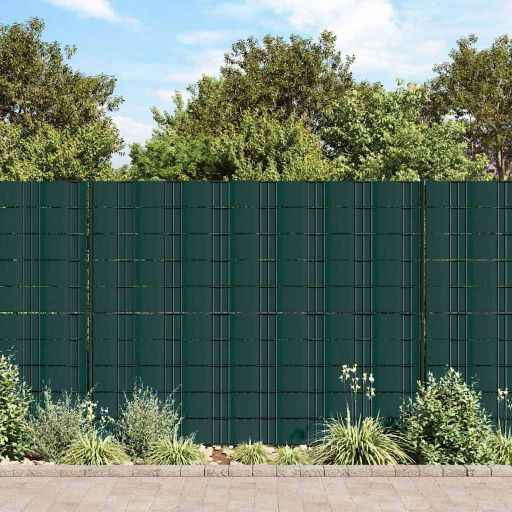 vidaXL Painel de privacidade para jardim 35x0,19 m PVC verde