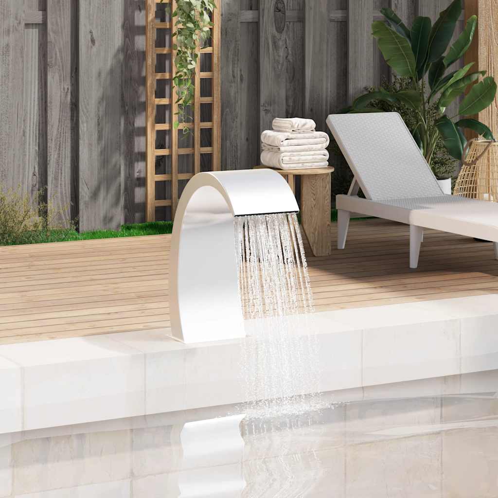 vidaXL Fonte de piscina 22x60x70 cm aço inoxidável 304