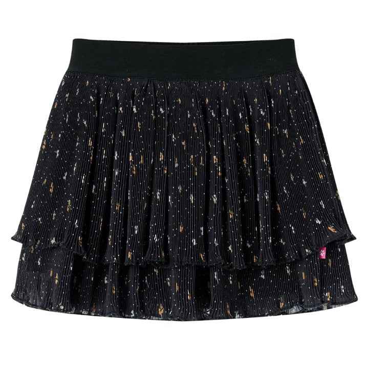 Saia para crianças com dois folhos preto 92