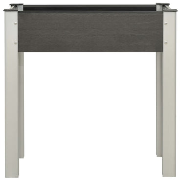 vidaXL Canteiro elevado de jardim 75x40x75 cm WPC cinzento