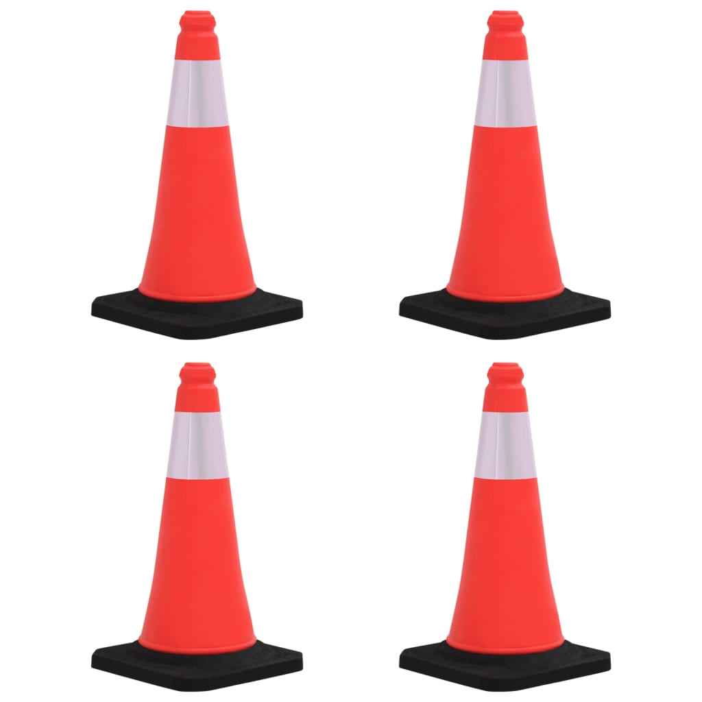 vidaXL Cones de sinalização refletores com bases pesadas 4 pcs 50 cm