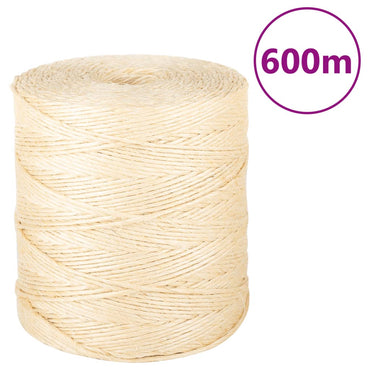 vidaXL Corda 100% sisal 2 mm 300 m