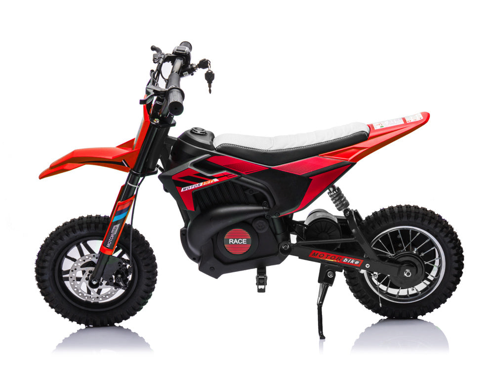 Crossmotor, 24 volt elektrische kinder motor met geveerde wielen