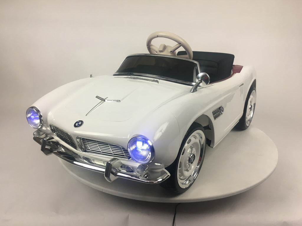 BMW 507 Oldtimer, 12 volt elektrische kinderauto met echte deuren