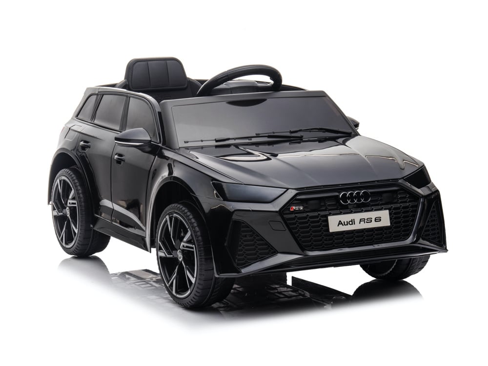 Audi RS6,12 volt elektrische kinderauto met rubberen banden, leder zitje en meer!