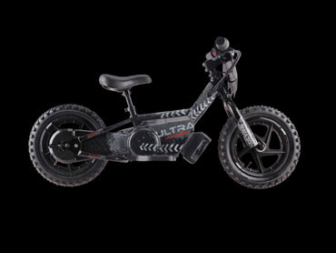 24 volt elektrische balance bike met 12 inch wielen, elektrische motor - zwart
