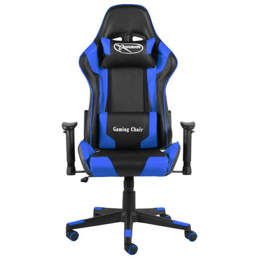 vidaXL Cadeira de gaming giratória PVC azul