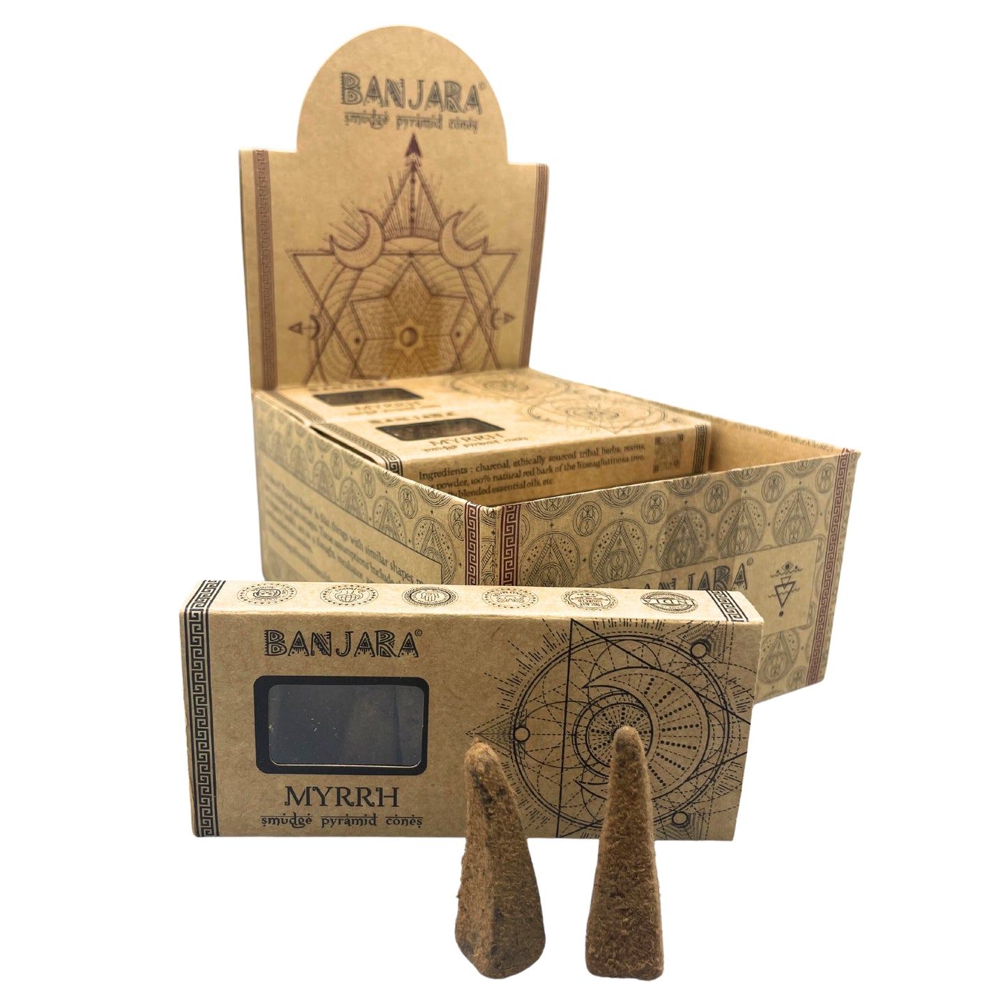 Banjara Smudge Pyramid Cones - Myrrh