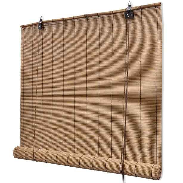 Estore de enrolar 80 x 160 cm bambu natural