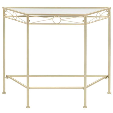 vidaXL Mesa de apoio estilo vintage metal 87x34x73 cm dourado