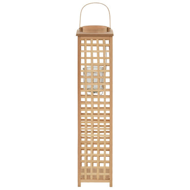 vidaXL Suporte para vela suspenso em bambu natural